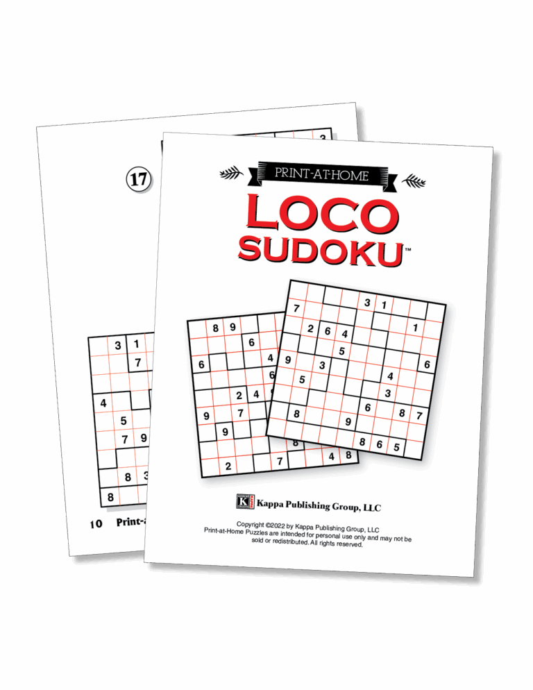 Print at Home Loco Sudoku Kappa Puzzles