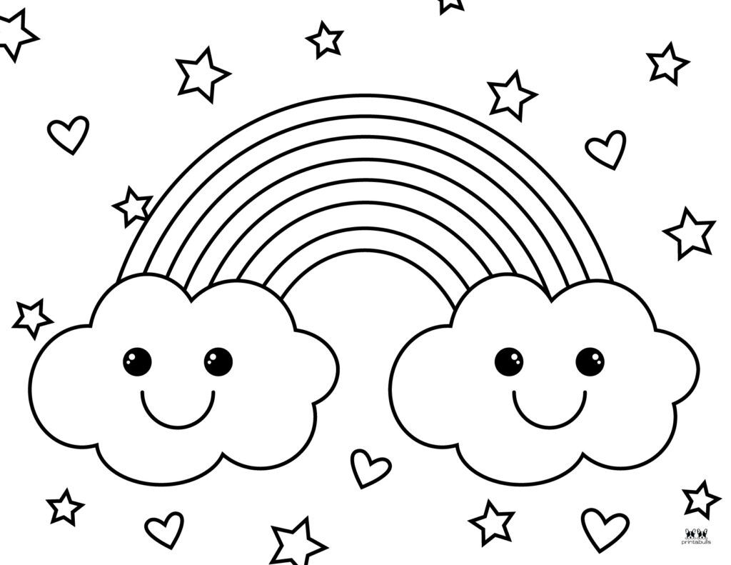 rainbow color pages printable