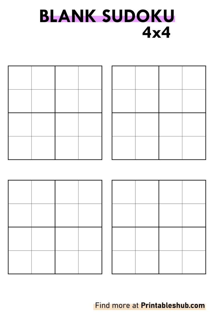 blank printable sudoku