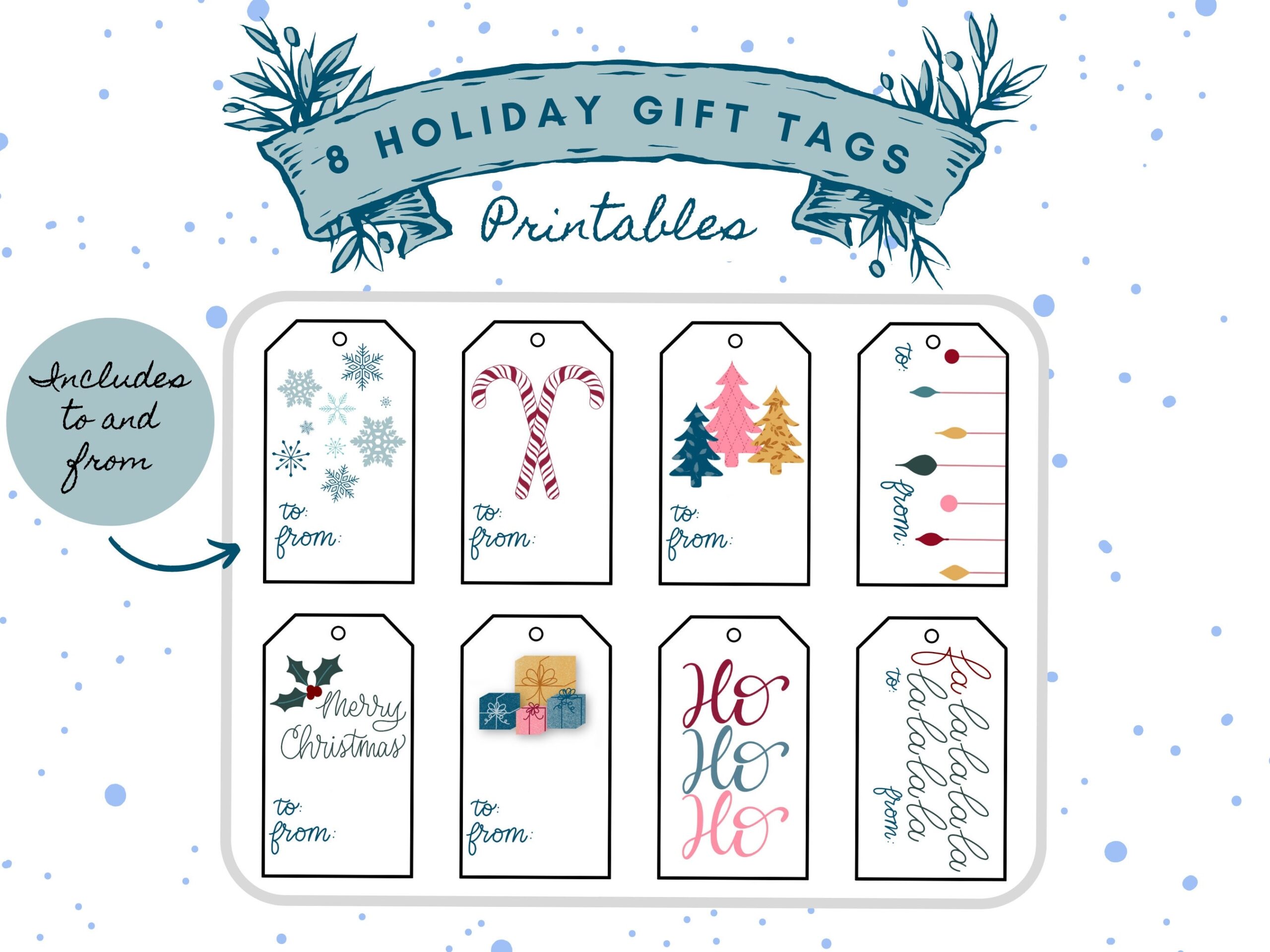 free printable christmas gift tags