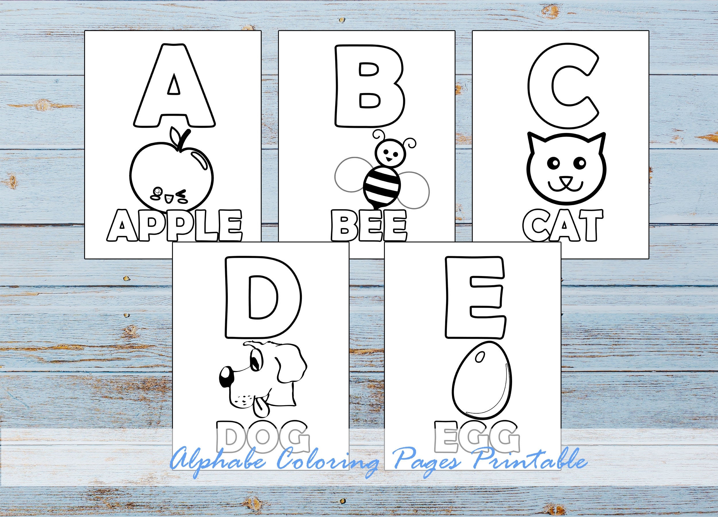 Printable Coloring Pages Alphabet Coloring Pages Print And Color Kids Coloring Coloring Sheet Etsy