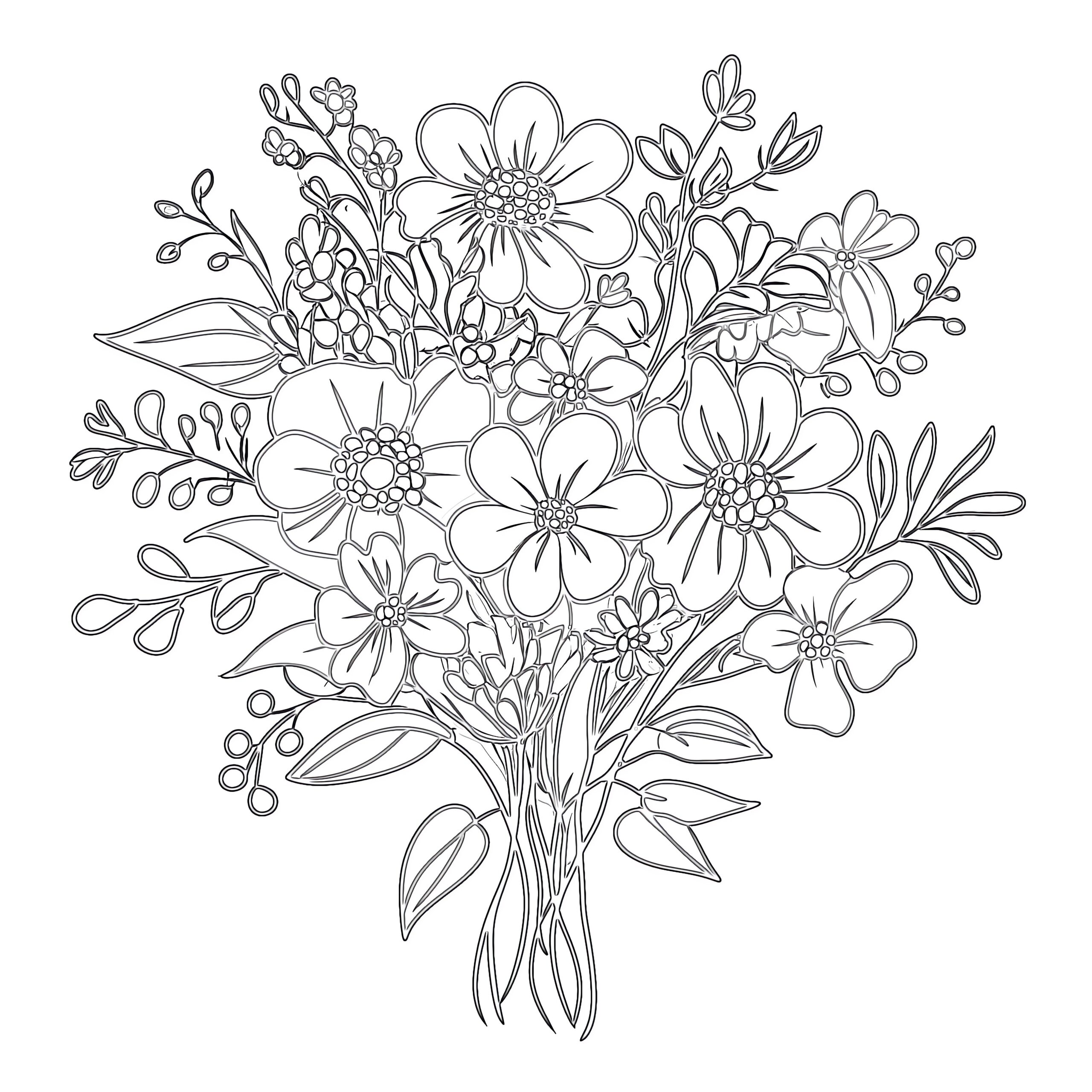 coloring pages flowers free printable