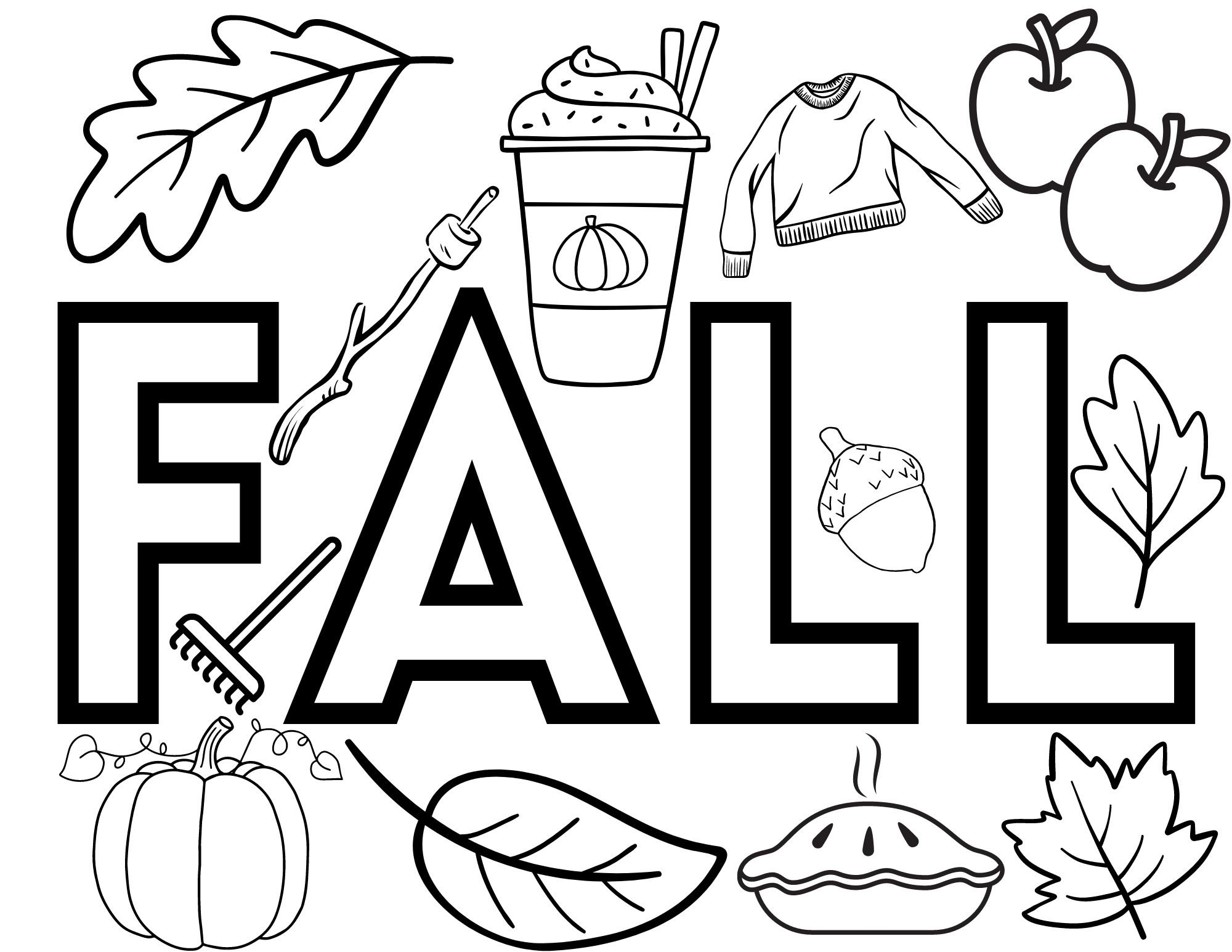 fall printable coloring pages