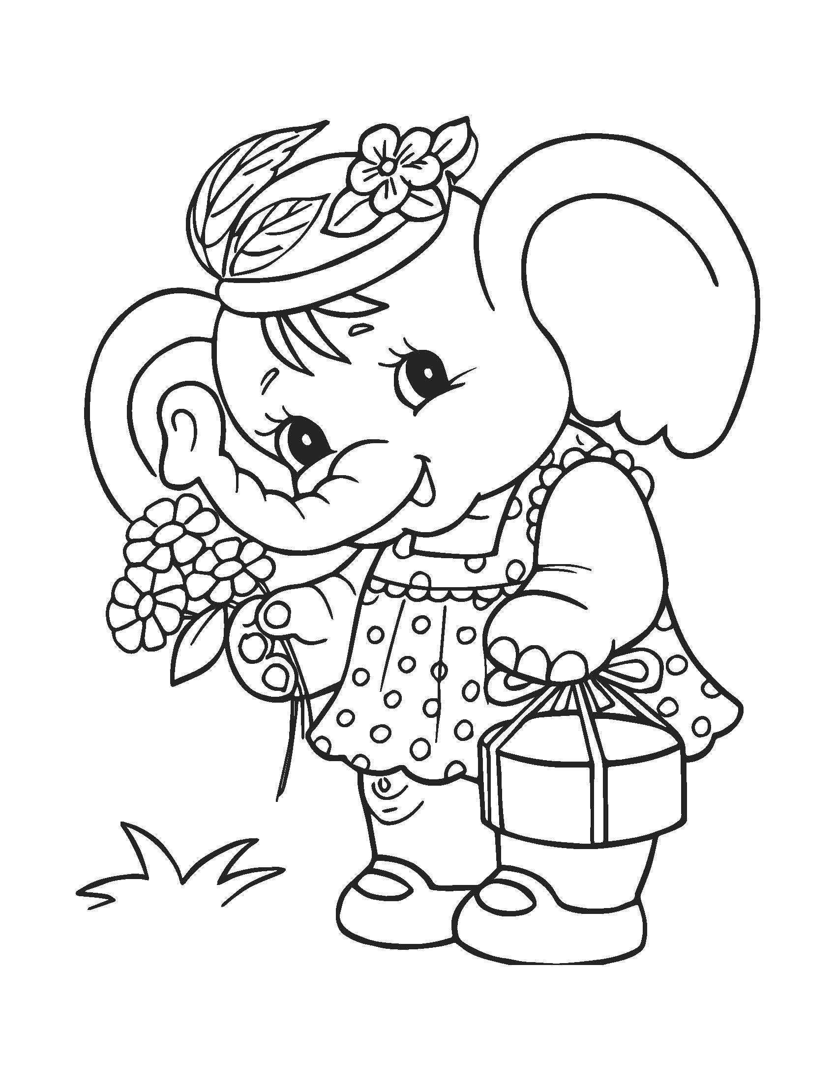 Printable Elephant Coloring Book 20 Pages Etsy Printable Elephant Coloring Book 20 Pages Etsy