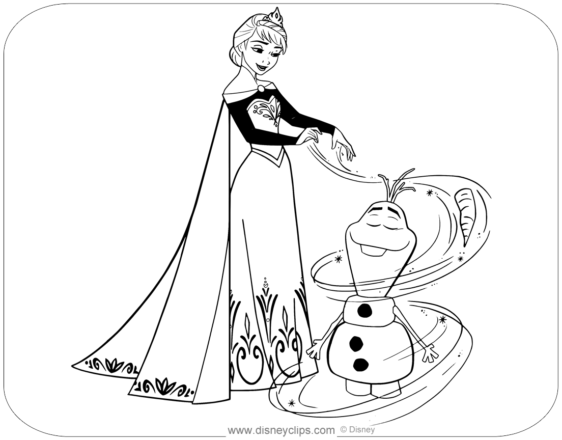 printable frozen pictures to color