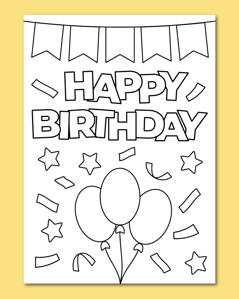 happy birthday printables