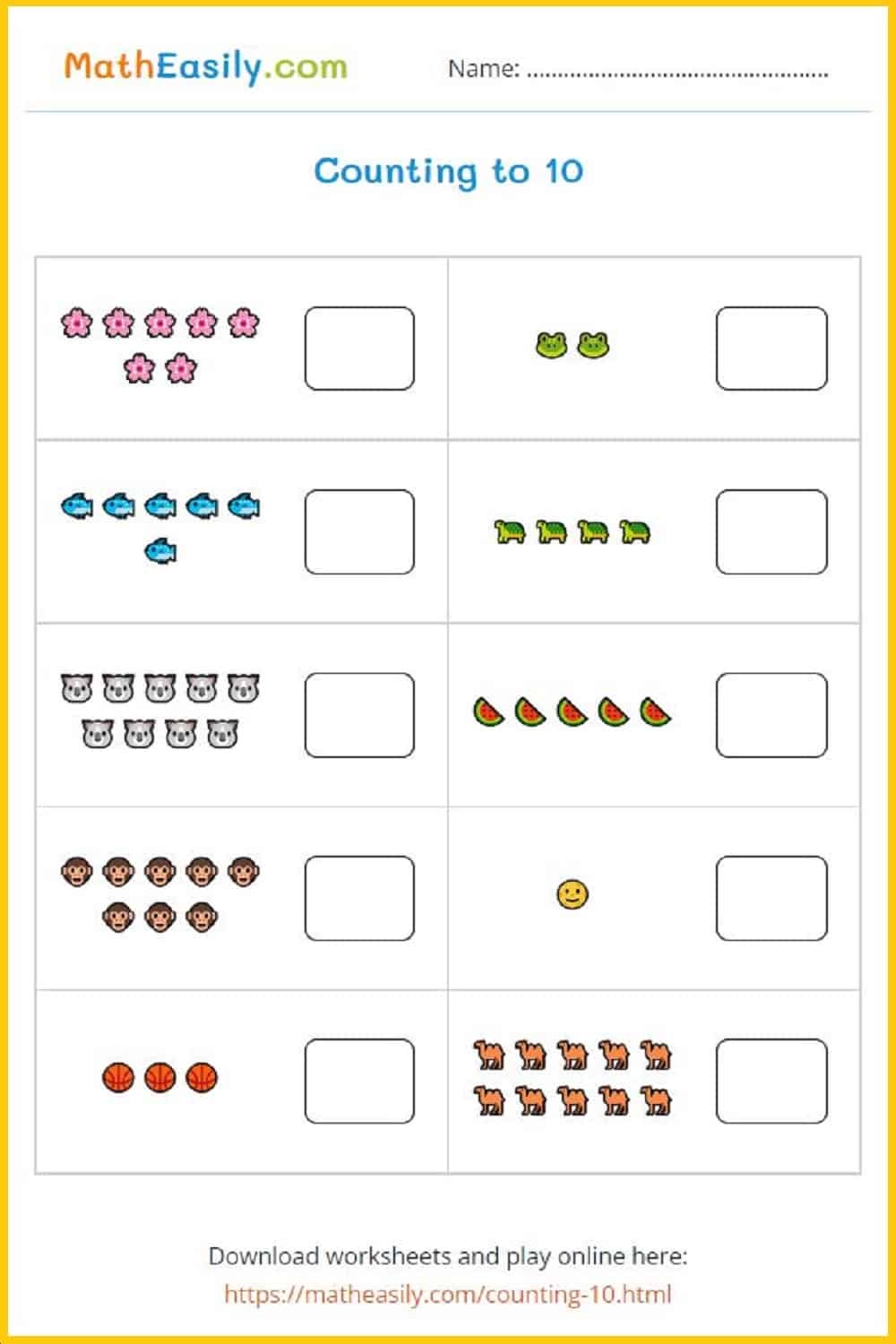 free kindergarten math worksheets printable