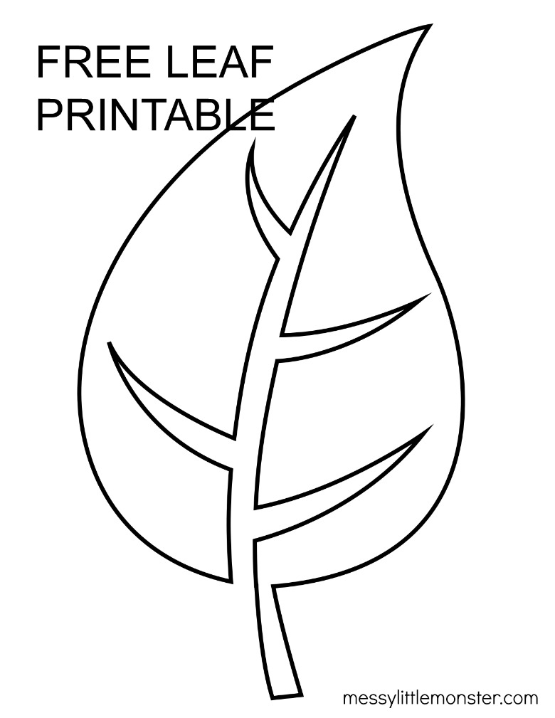printable leaf template