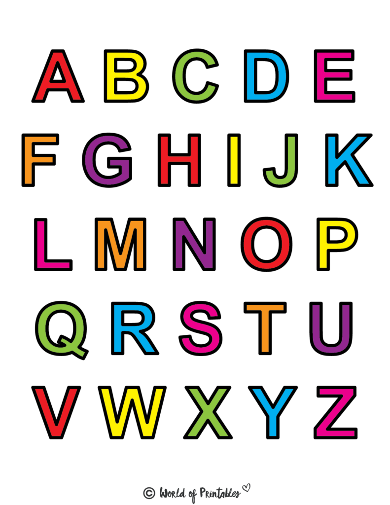 large printable alphabet letters