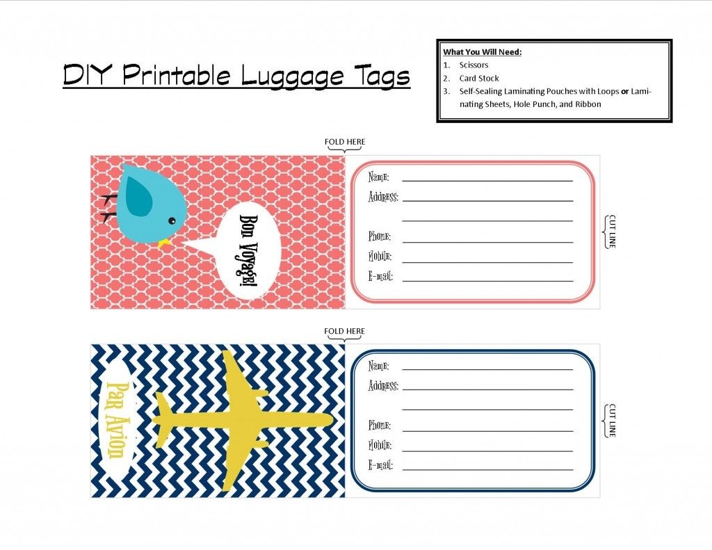 Printable Luggage Tags Hot Sale