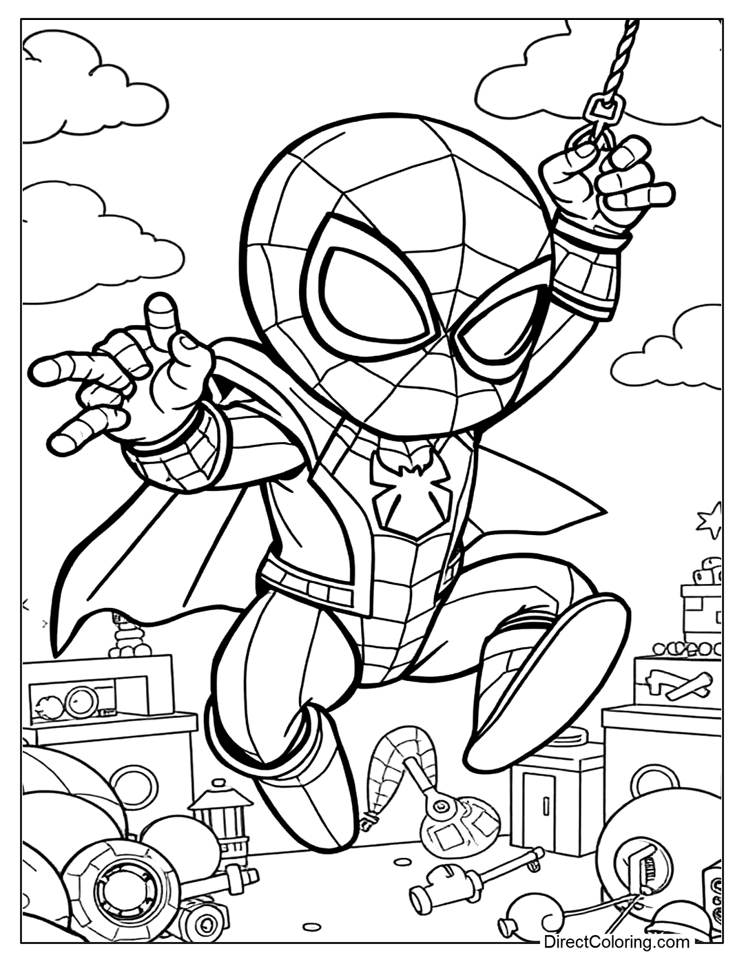 spiderman color sheets printable