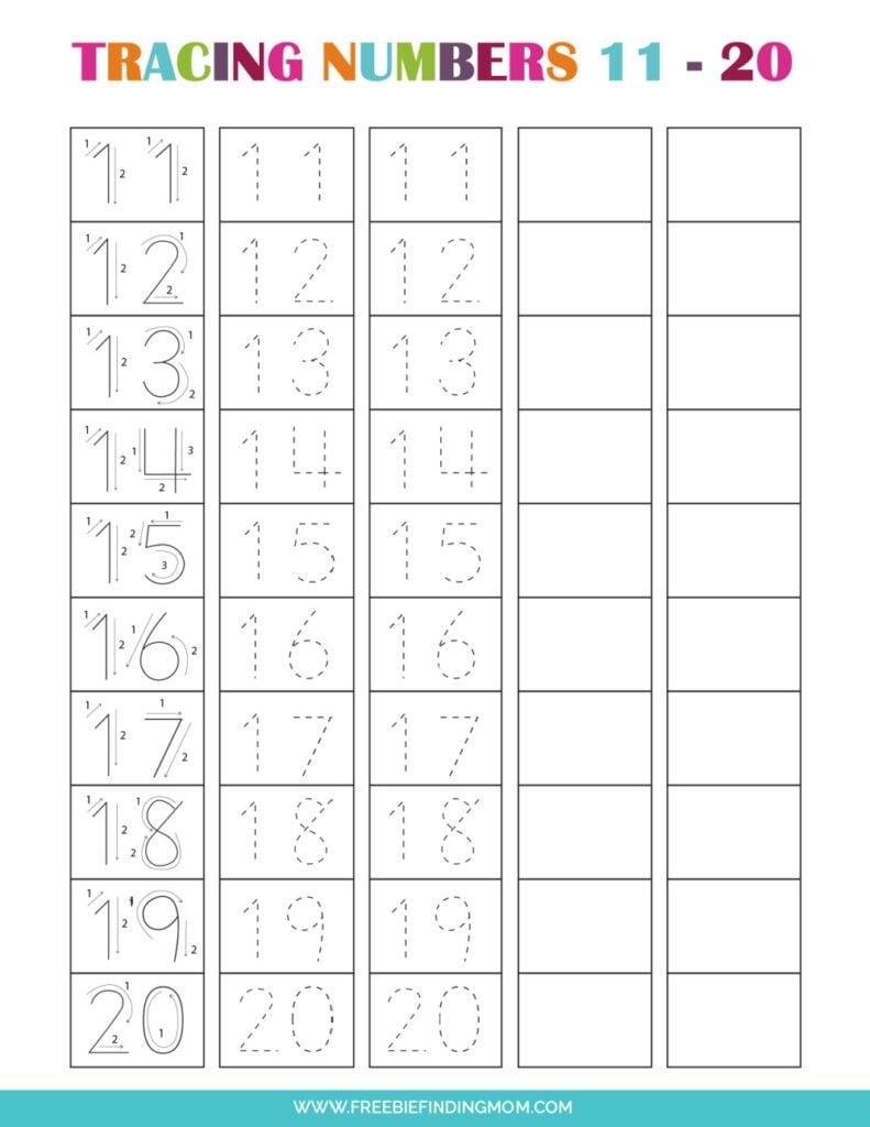 printable number writing worksheets