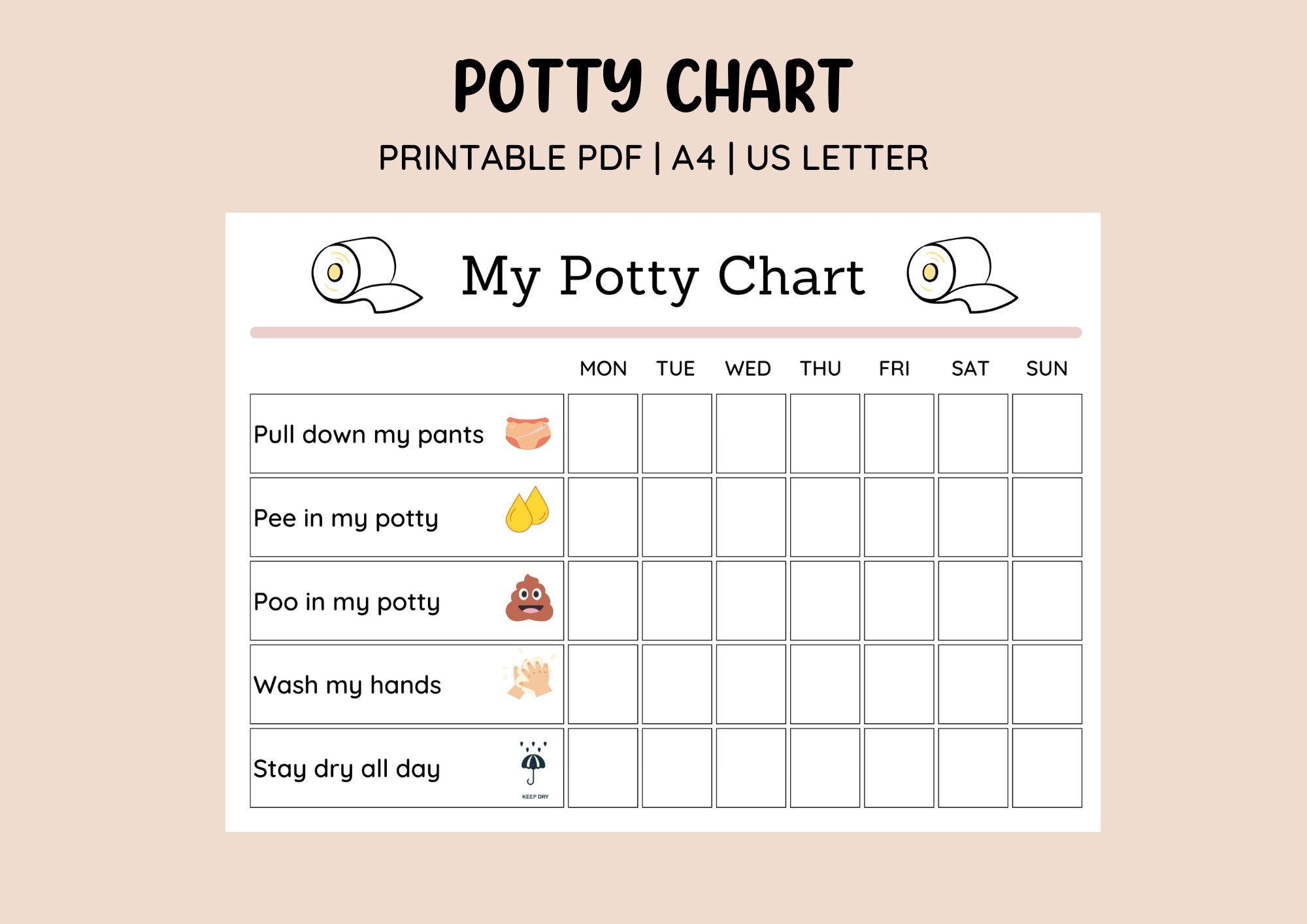 potty training chart printable