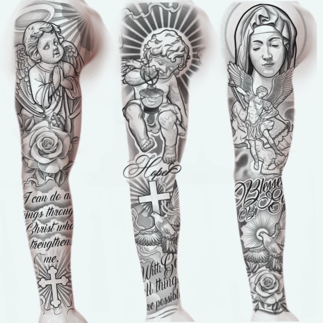 Procreate Tattoo Stump Heavenly Tattoo Designs Holy Tattoo Design Tattoo Stencil Procreate Tattoo Brush Tattoo Design Sleeve Tattoo Etsy