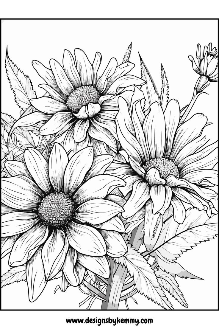 flower coloring pages printable free