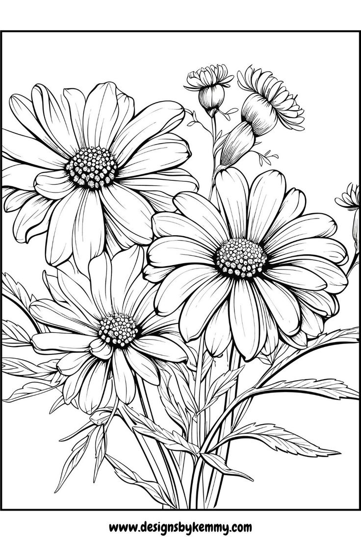 printable coloring pages flower