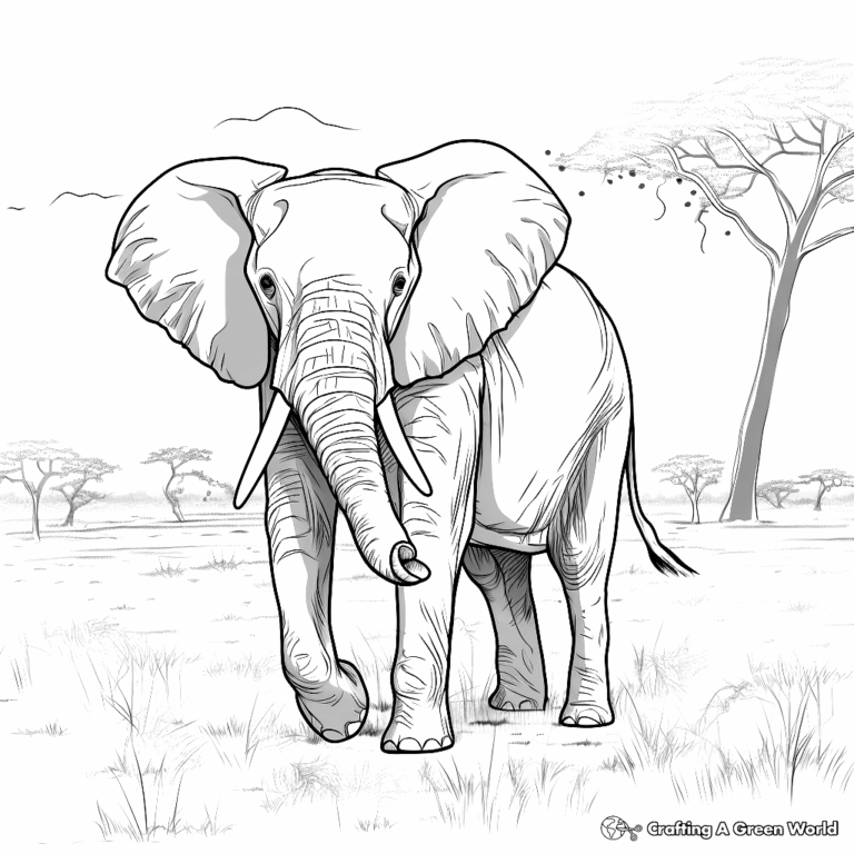 Savanna Animals Coloring Pages Free Printable 