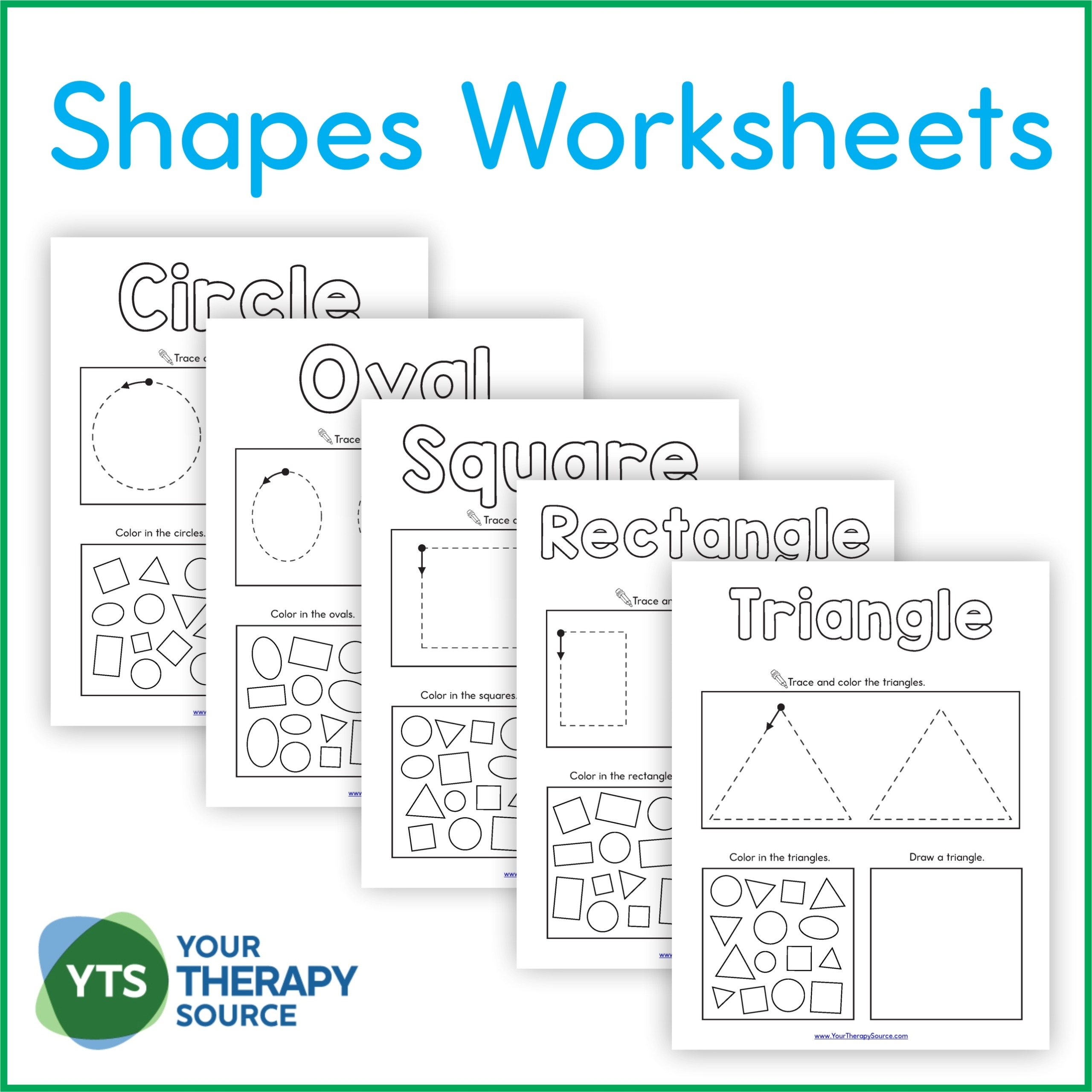 free printable shapes worksheets