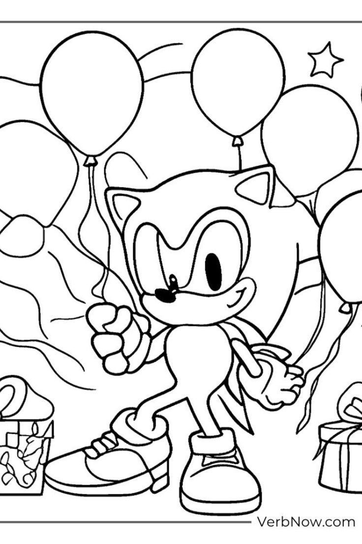 Sonic Coloring Page Speeding Through Adventures