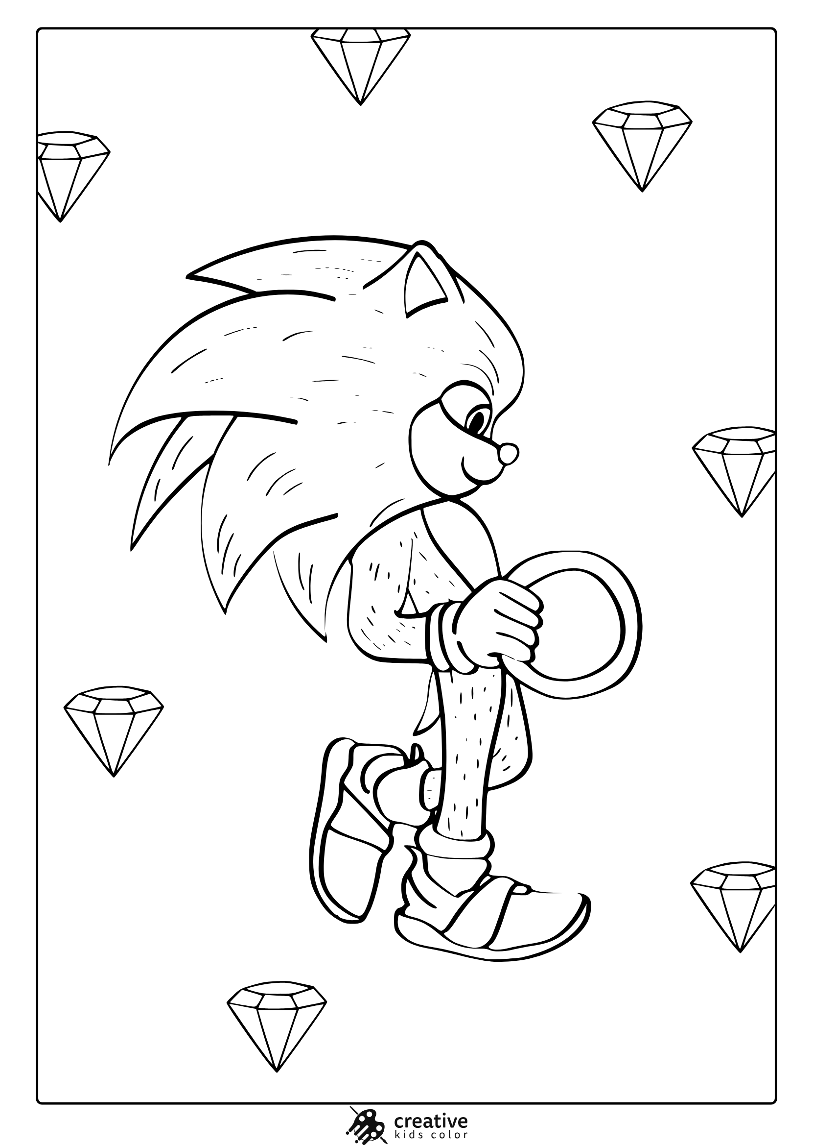 free printable sonic coloring pages