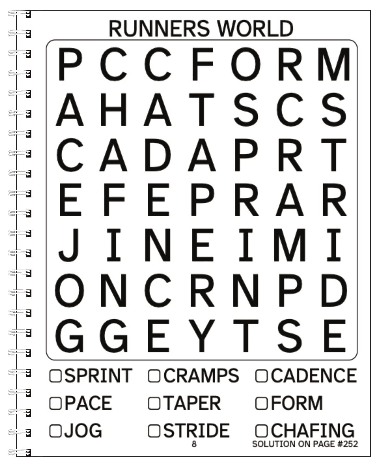 Spiral Bound Word Search Puzzles For Seniors Jumbo Print Edition With 250 Unique Puzzles Walmart