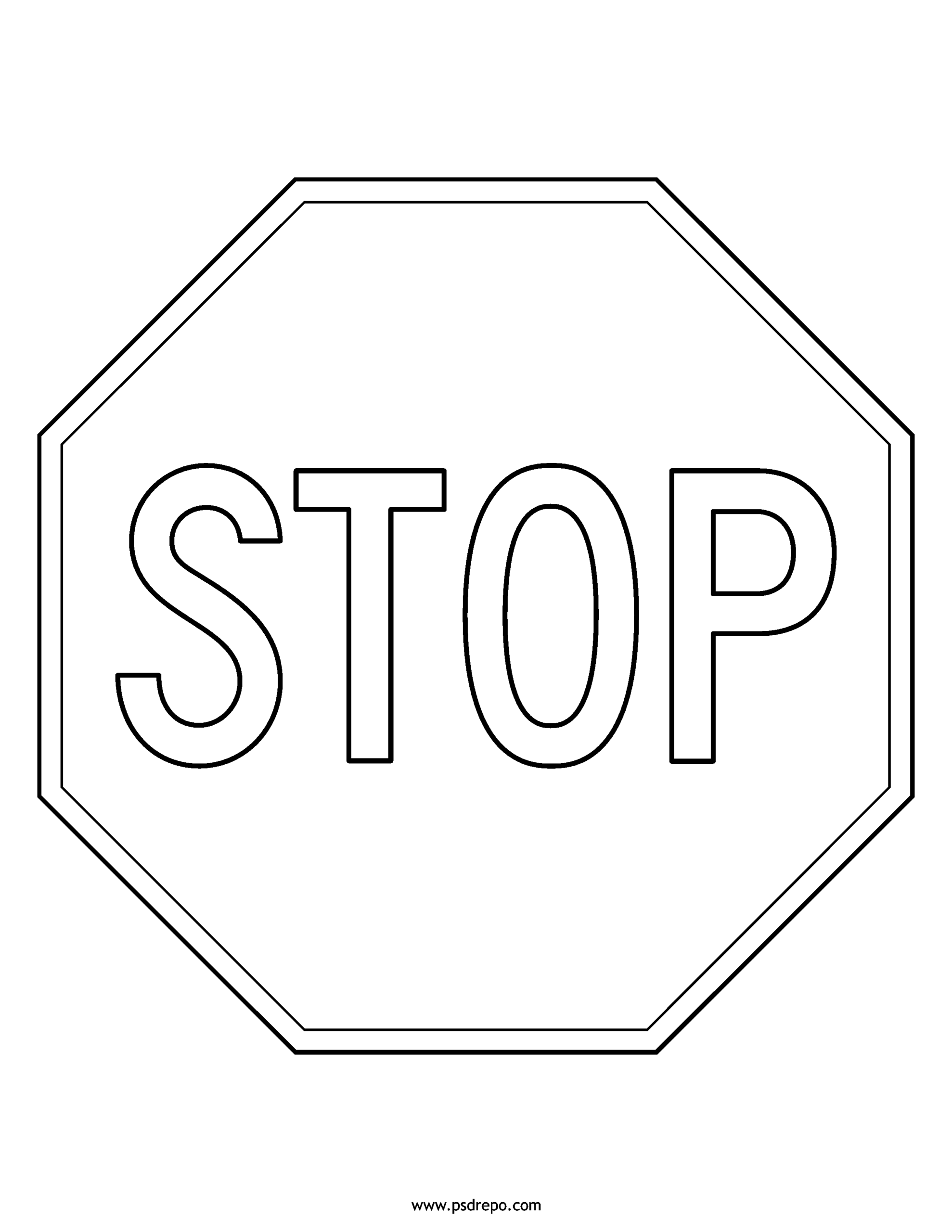 Stop Sign Templates For Educators PSD Repo