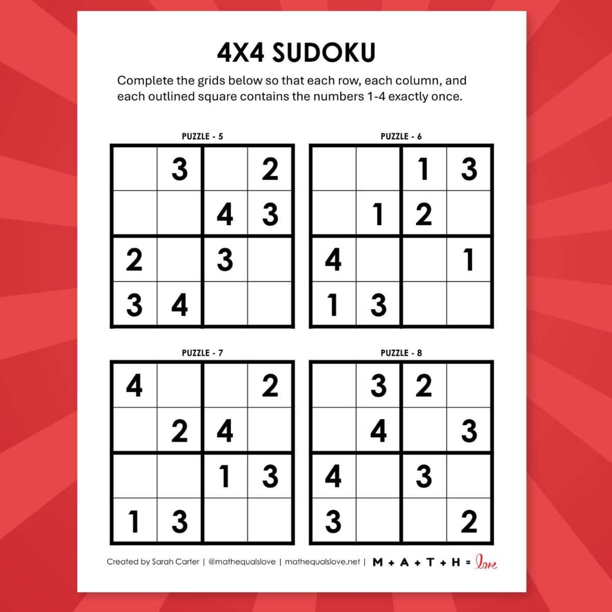 printable beginner sudoku