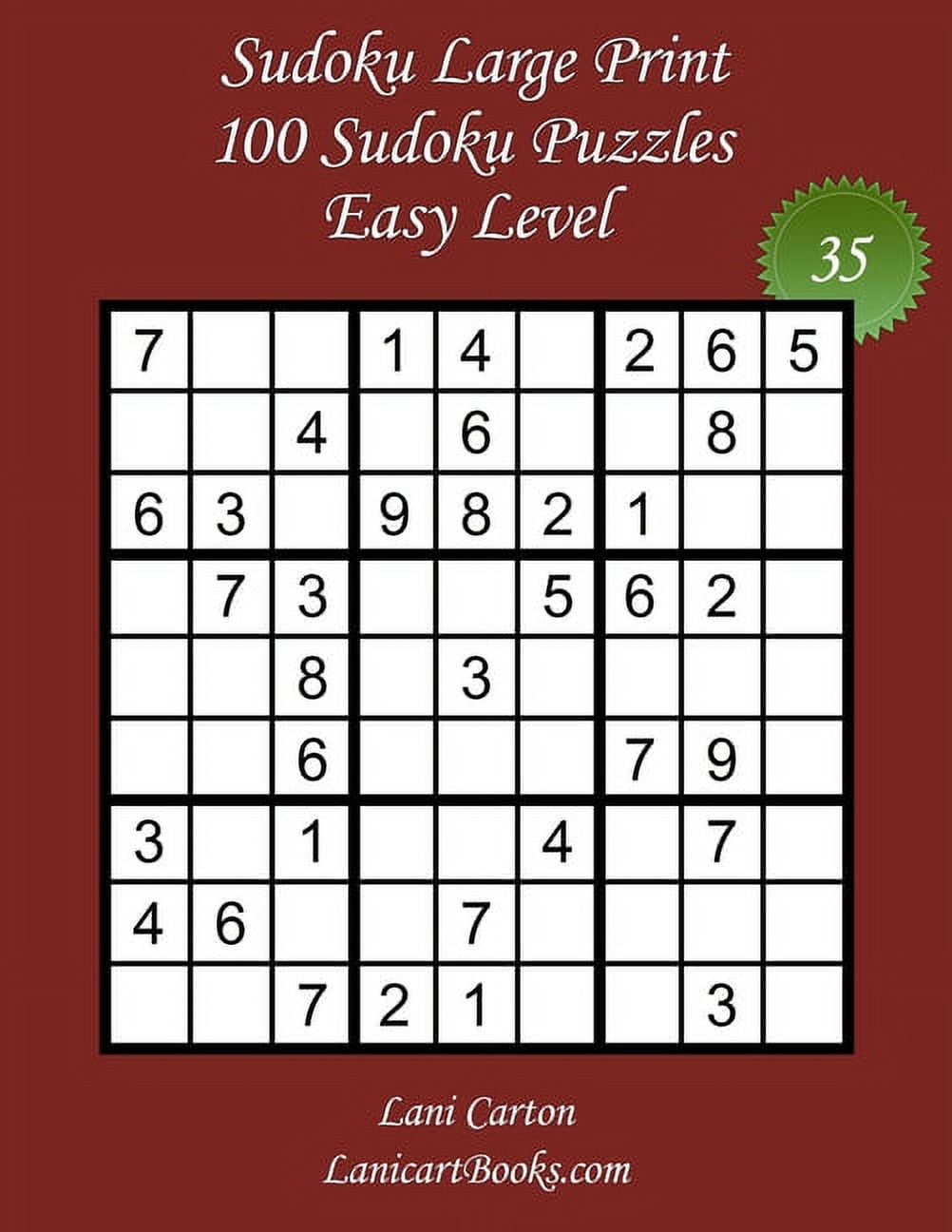 Sudoku Large Print For Adults Expert Level N 34 100 Expert Sudoku Puzzles Puzzle Big Size 8 3 x8 3 And Large Print 36 Points Walmart