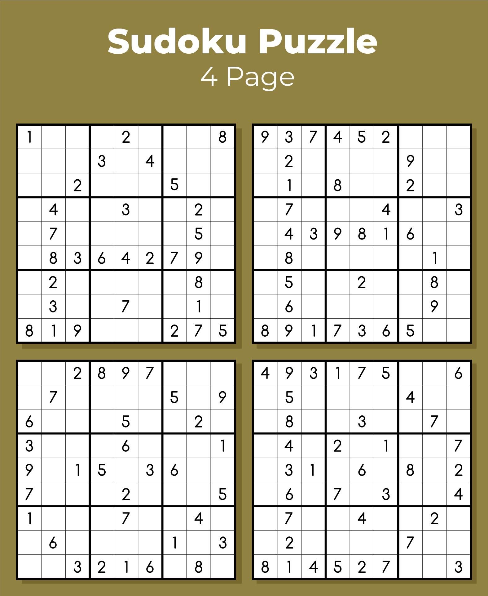 free printable sudoku