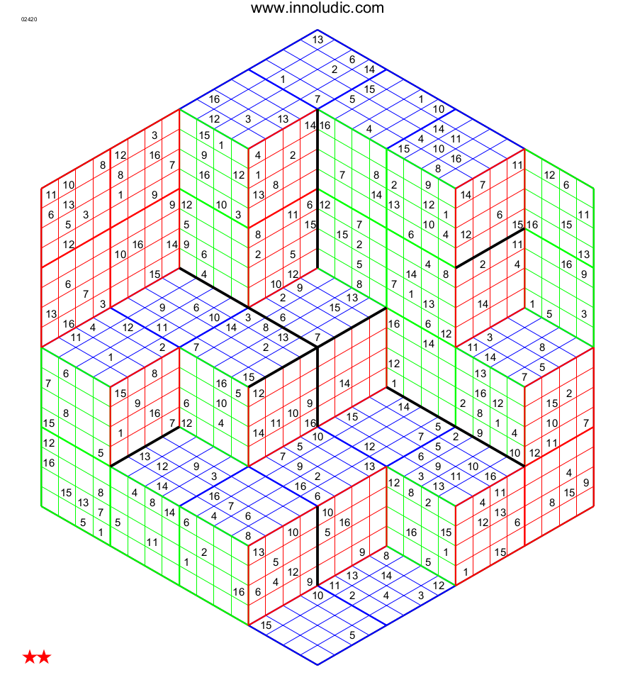 Super Sudoku Three Dimensions 3
