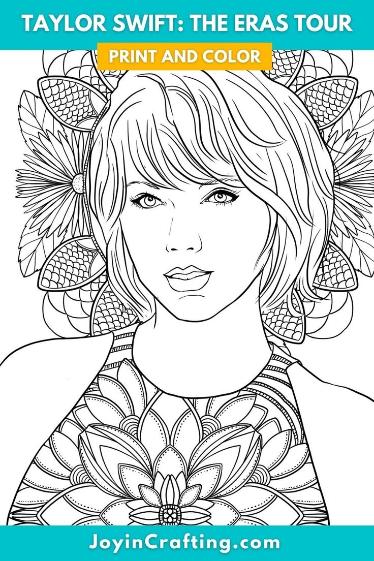 taylor swift coloring pages printable