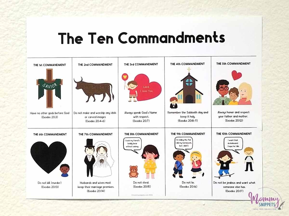 printable ten commandments