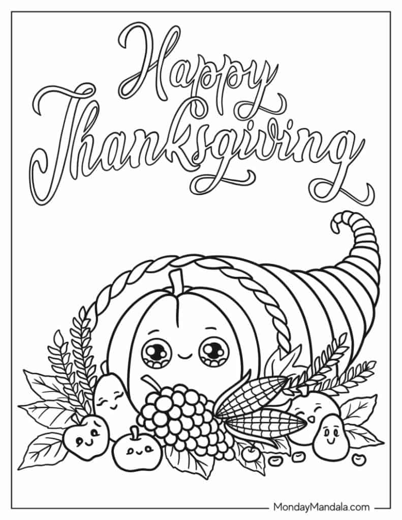 Thanksgiving Coloring Sheets Printable Deals