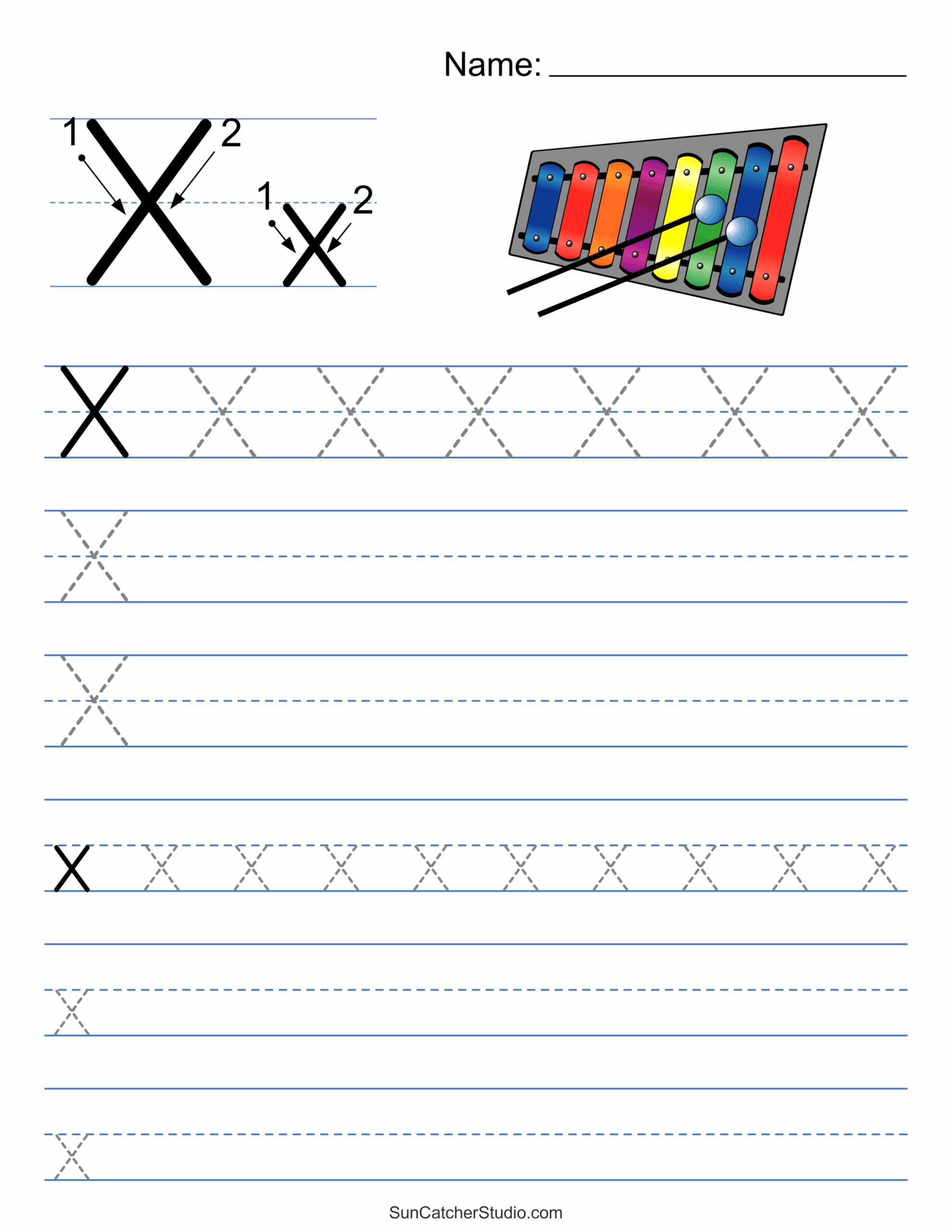 letter tracing printables