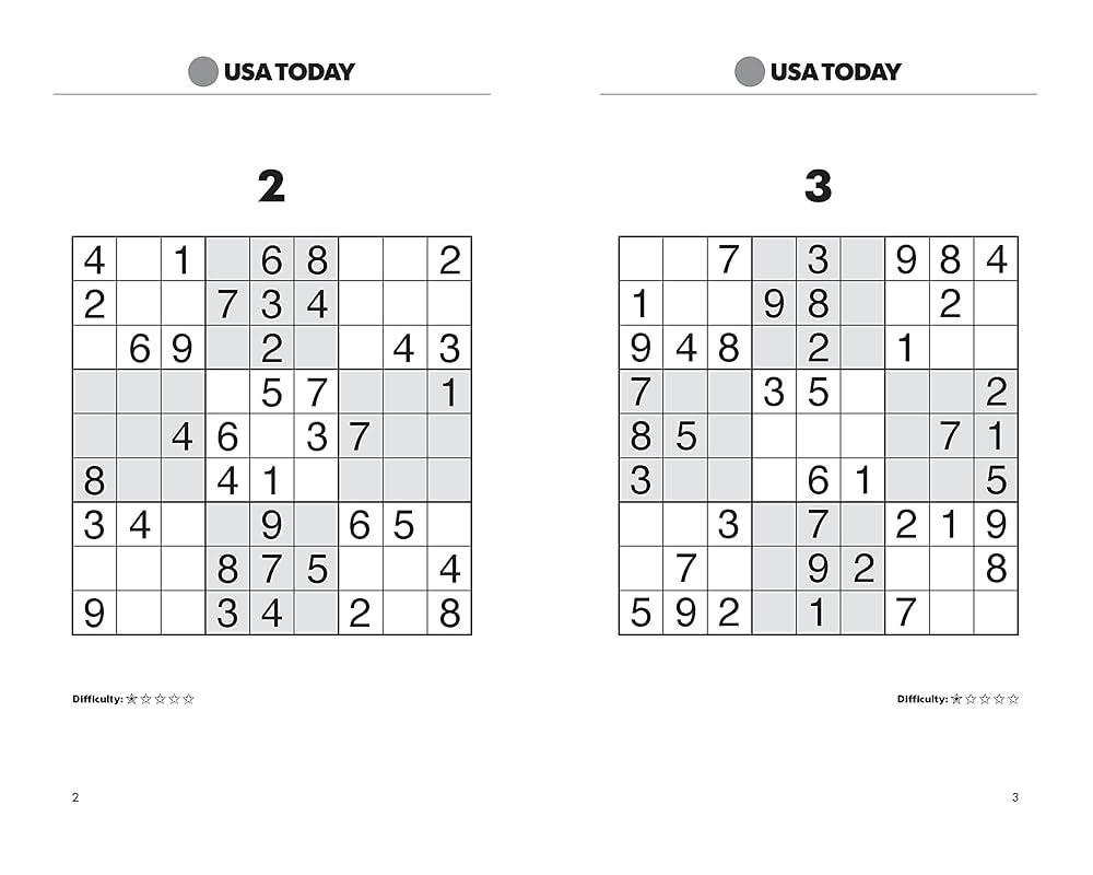 USA TODAY Sudoku Super Challenge 2 200 Puzzles USA Today Puzzles Volume 28 USA TODAY 9781524860356 Amazon Books