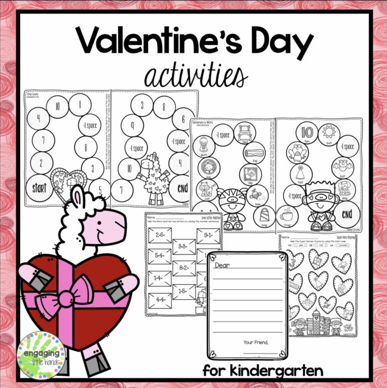 Valentine s Day Printable Activities For Kindergarten Made By Teachers
