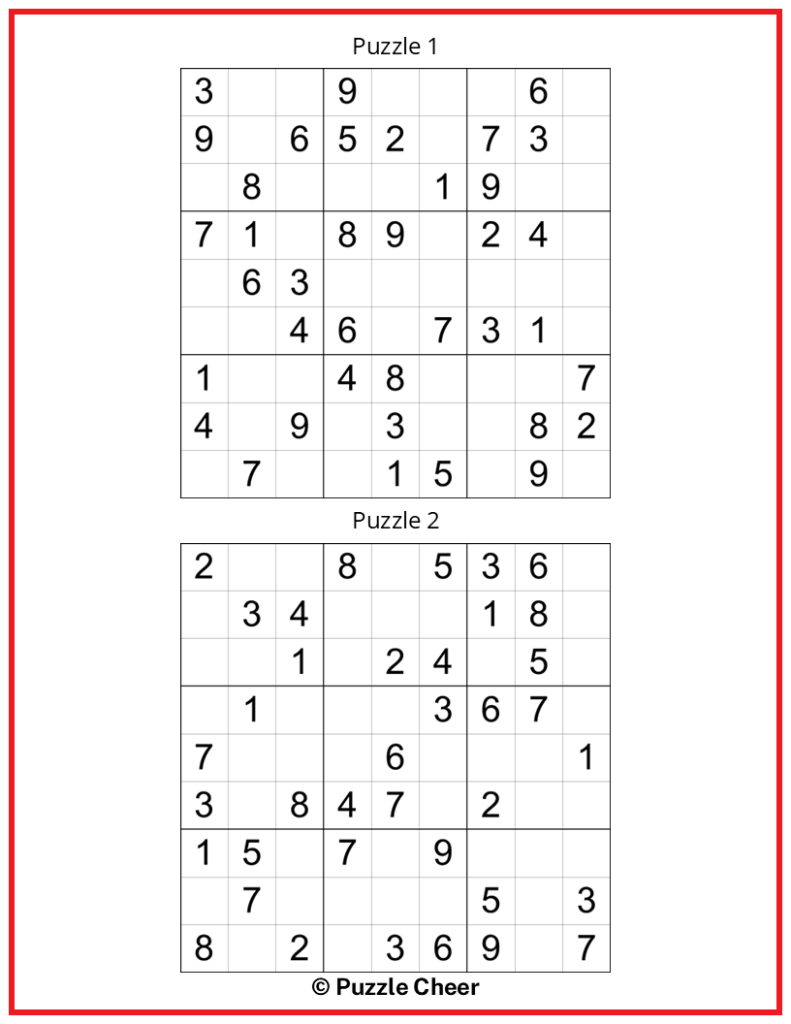 sudoku simple printable