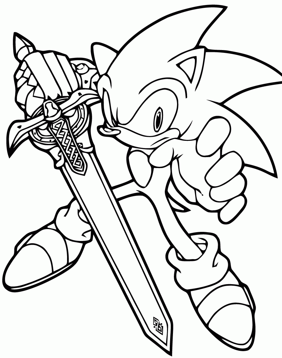 printable sonic coloring sheets