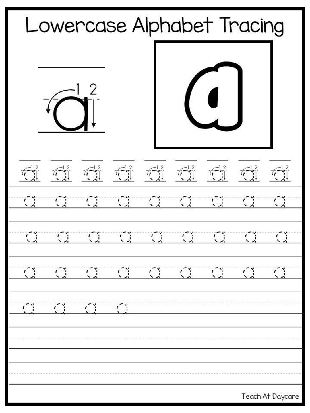 tracing letters printable