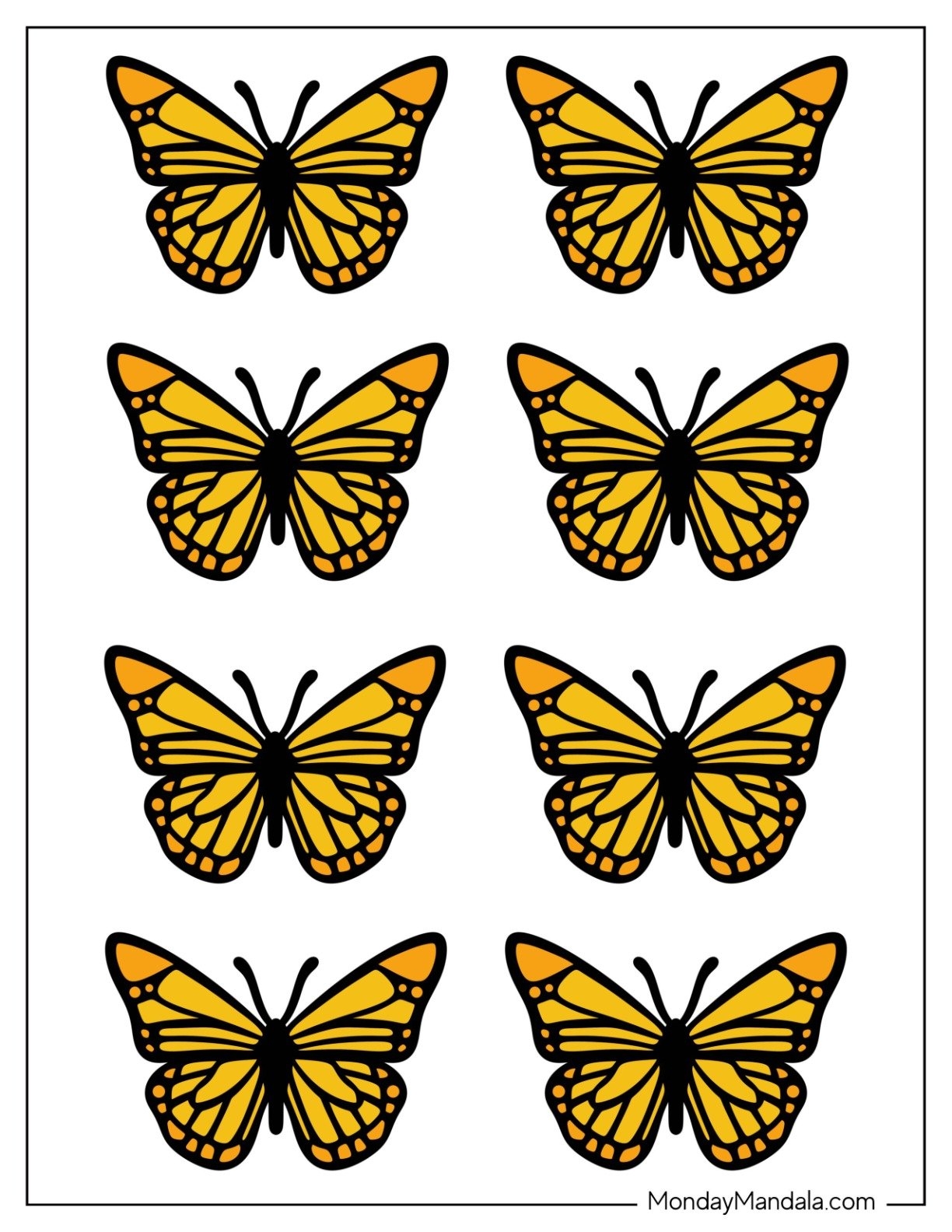 free butterfly printables
