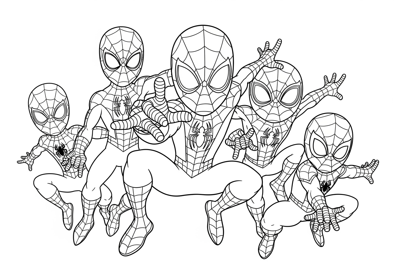Amazing Spidey And Friends Coloring Pages Printable Fun