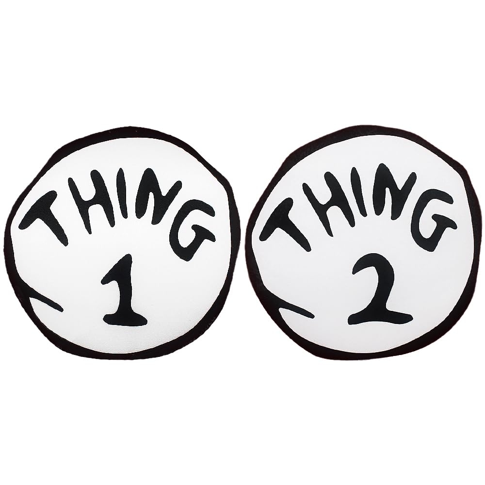Amazon Thing 1 2 Large 2 Pieces Iron On Patch Halloween Costume Accessories Standard Clothing Shoes Jewelry