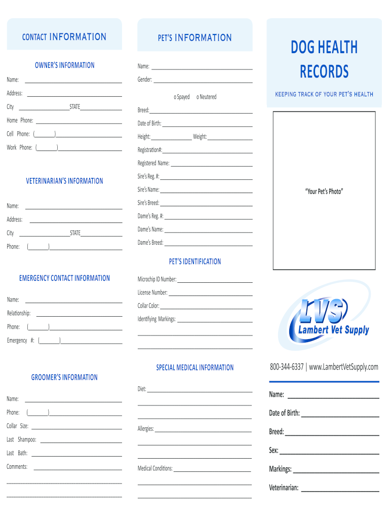 Dog Shot Record Template Free Fill Out Sign Online DocHub