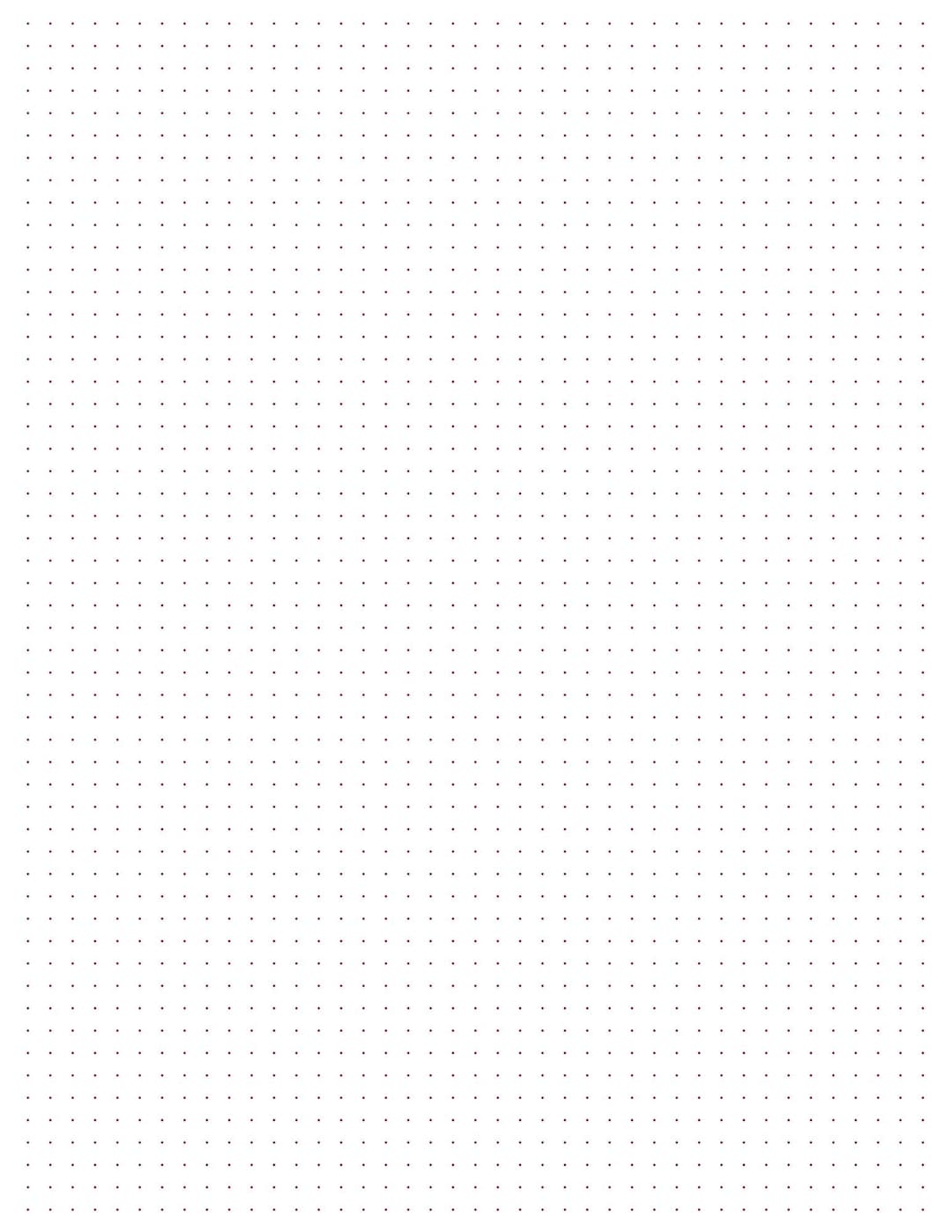 Dotted Grid Paper 10 Pages digital Printable Etsy