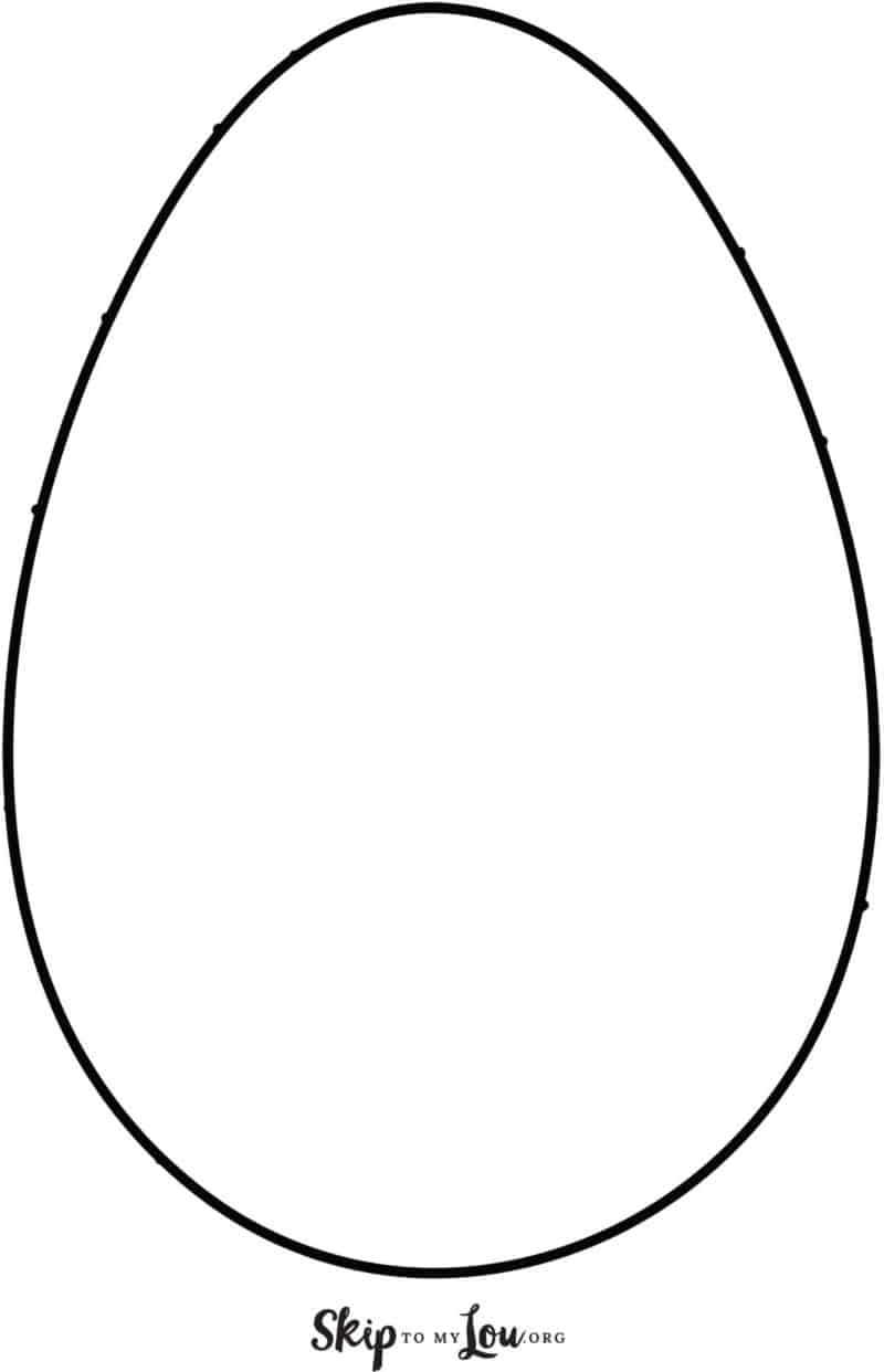 easter egg printable free