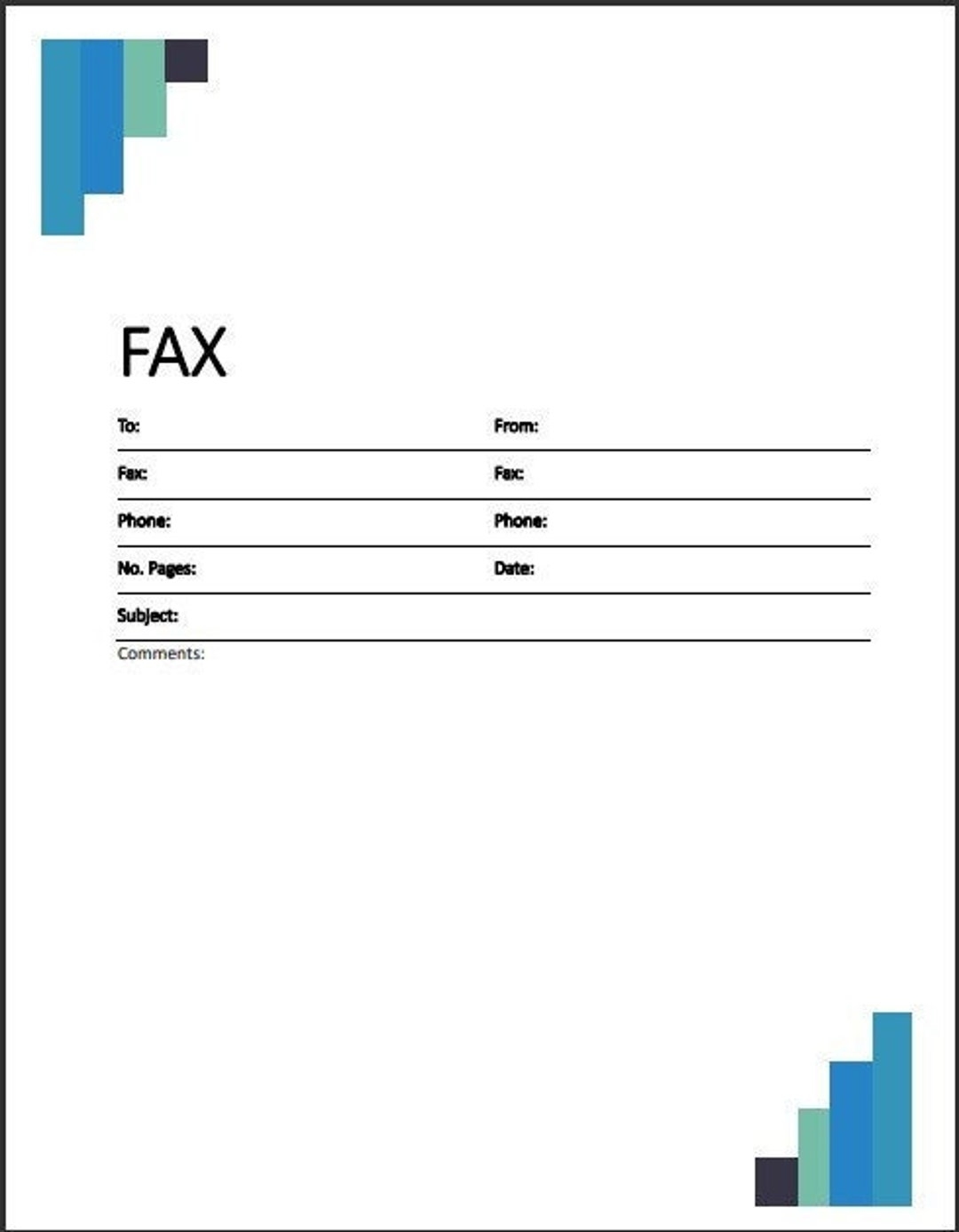 fax cover sheet printable
