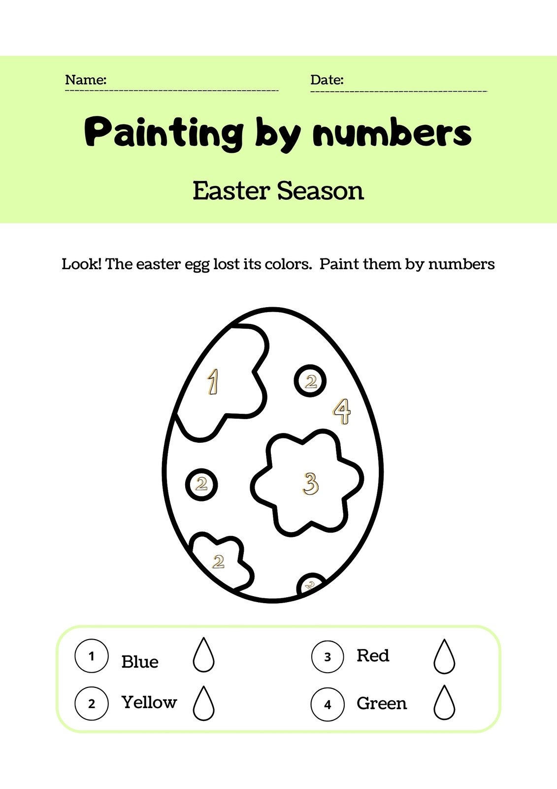 easter exercises printable