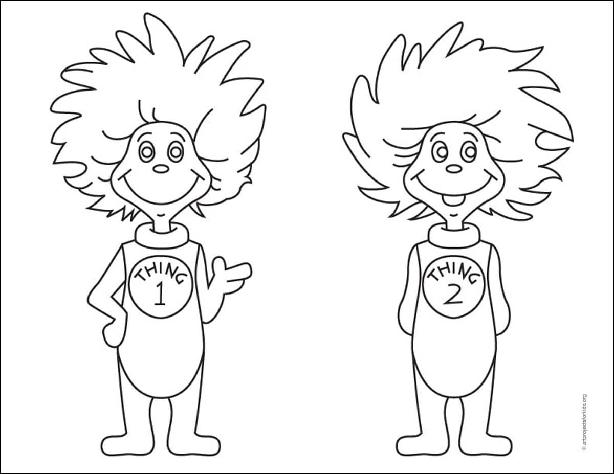 thing 1 and thing 2 printable