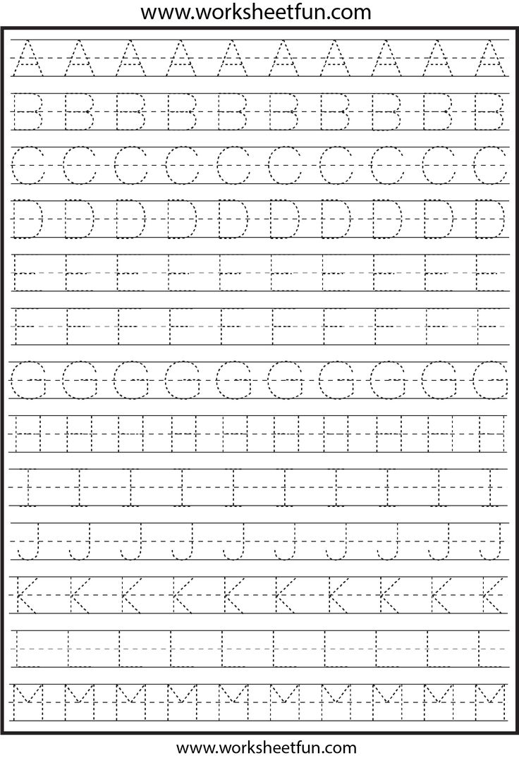 traceable letters printable