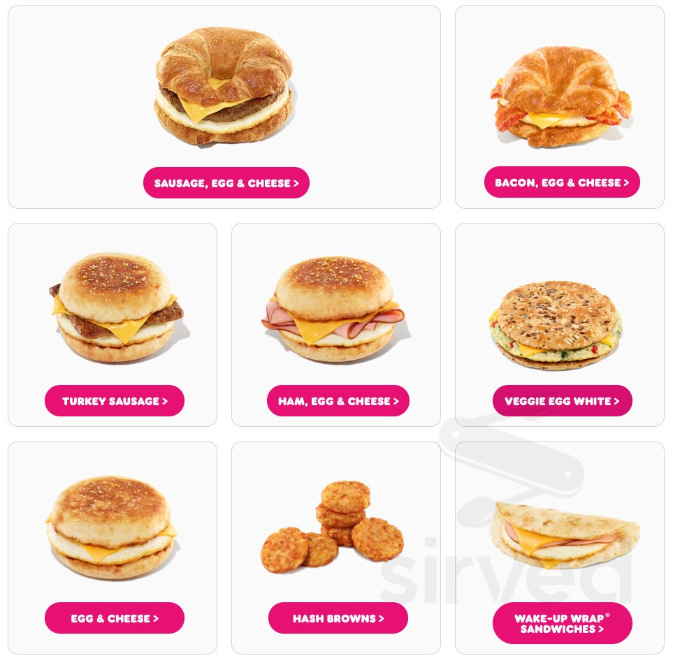 Menu Athens GA s Dunkin Sirved Menu Athens GA s Dunkin Sirved